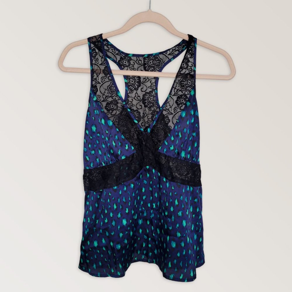 Laced Leopard Print Lingerie Sleep Chemise, Sexy Babydoll Pajama, Size S